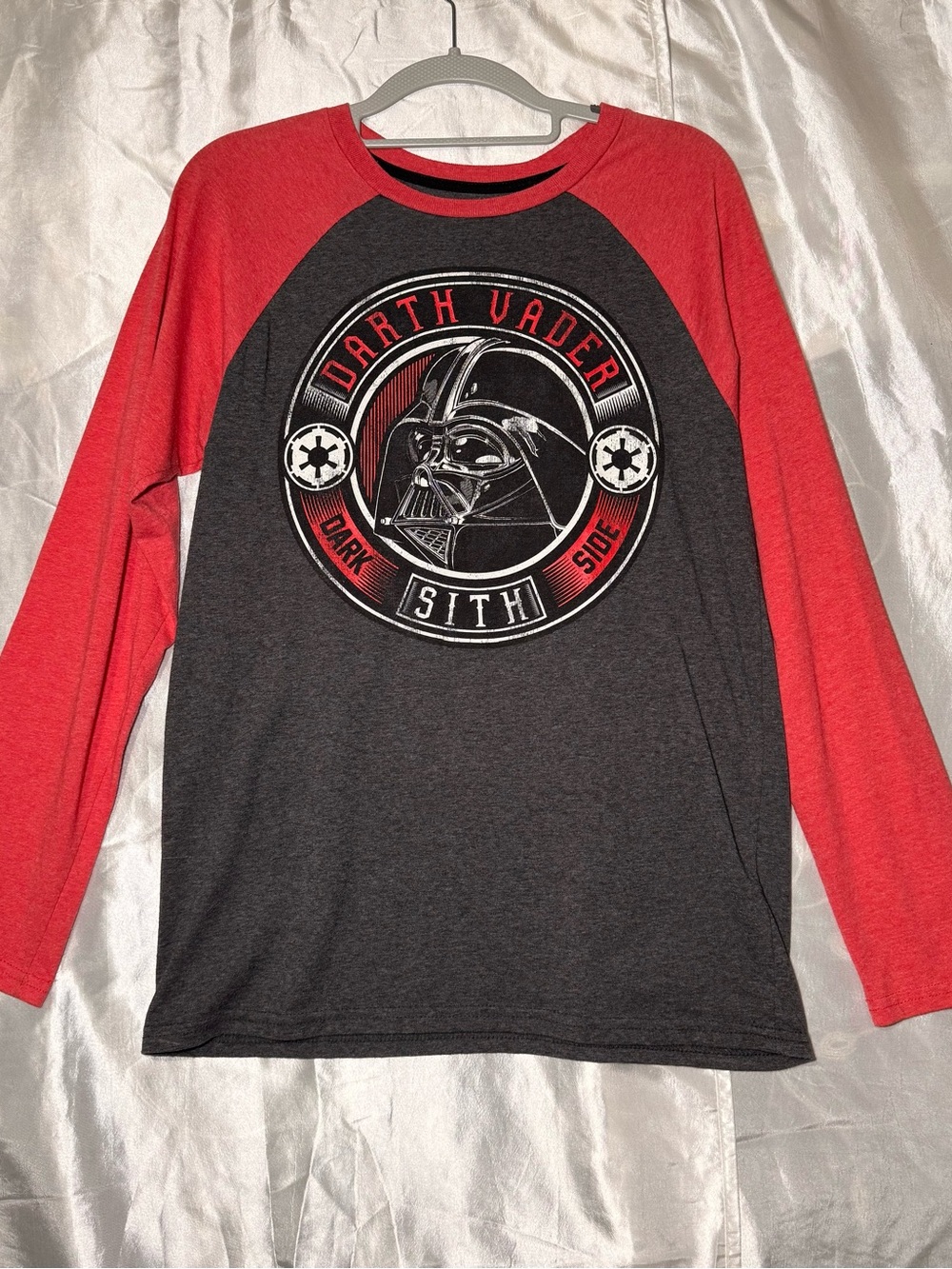 Fifth sun STAR WARS Shirt Dark Gray/orange Size Medium Darth Vader Long Sleeve